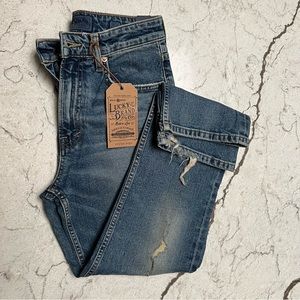 Lucky Pins Distressed High Rise Jeans